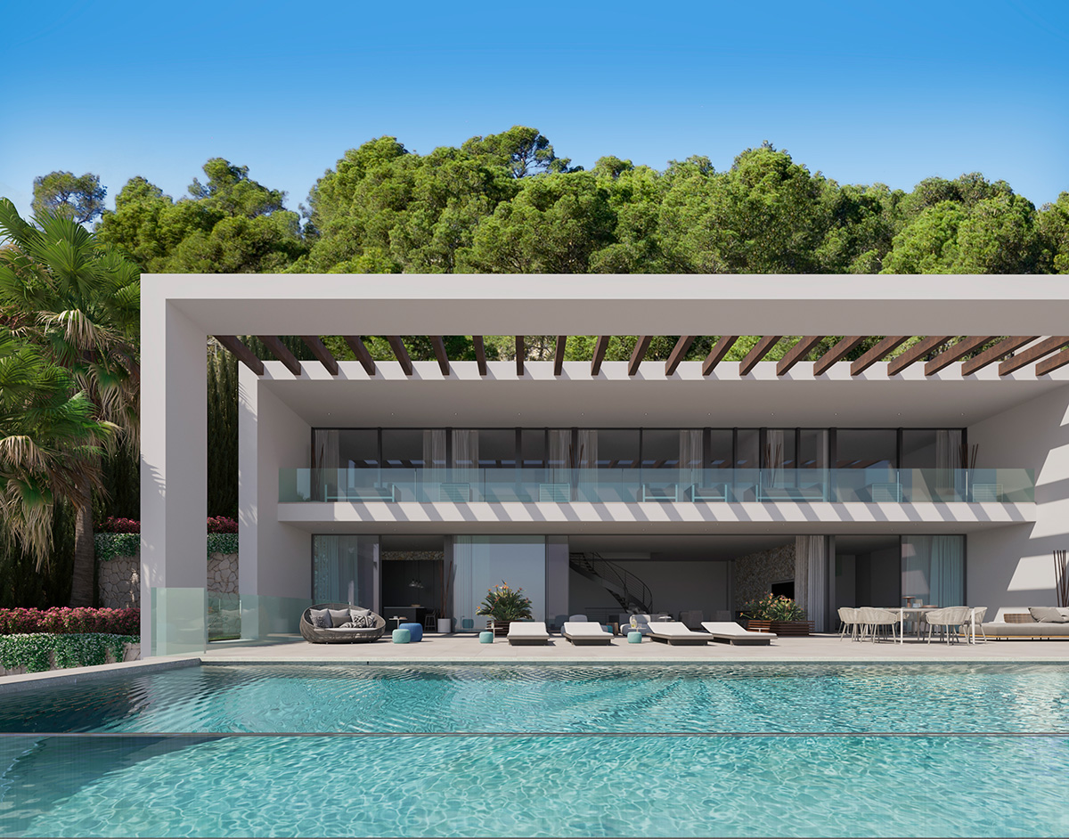 Newlybuilt villa with amazing views for sale in Son Vida Living in