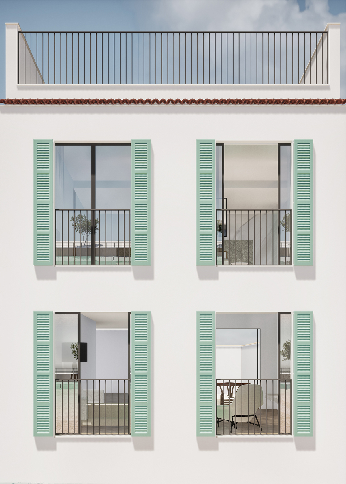 Breathtaking townhouse with incredible sea views for sale in Portixol