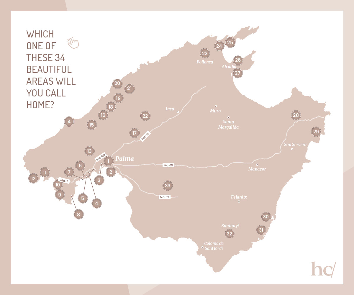 Which of these 34 places you will call home on Mallorca