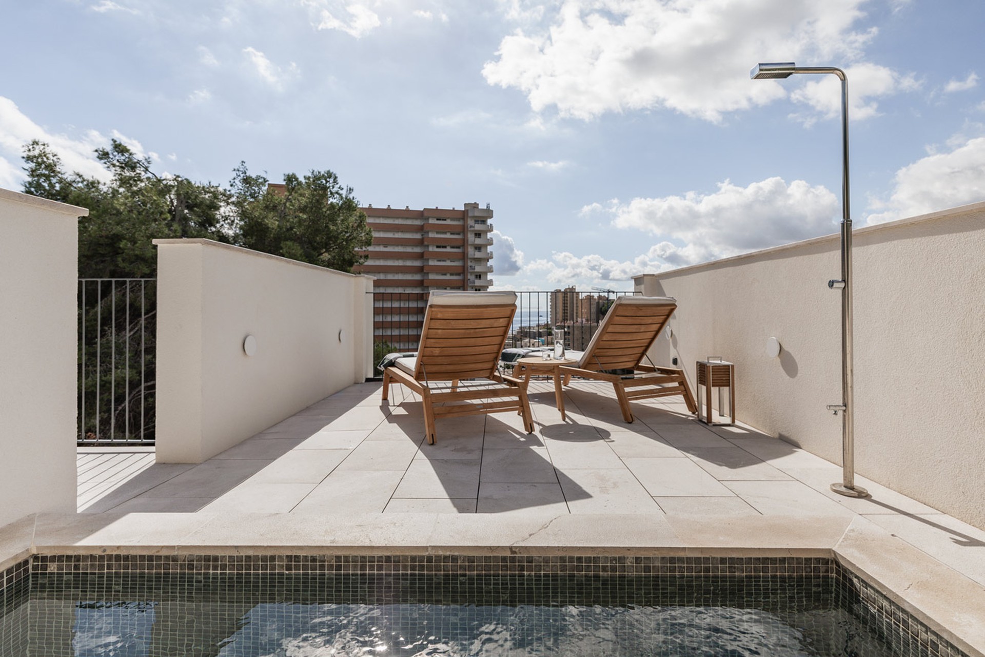 Sea view penthouse with roof terrace and pool for sale in Cala Mayor ...