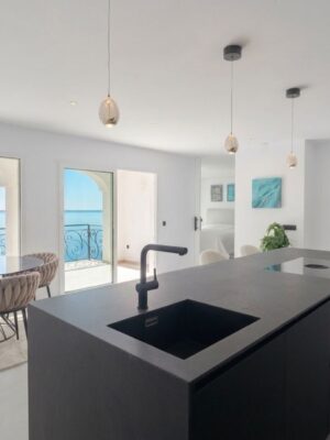Sea view duplex penthouse for sale in port d'andratx with private rooftop and direct sea access