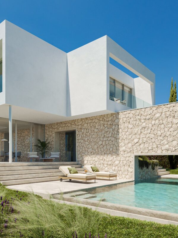 Contemporary four-bedroom villa with private pool in cala vinyes