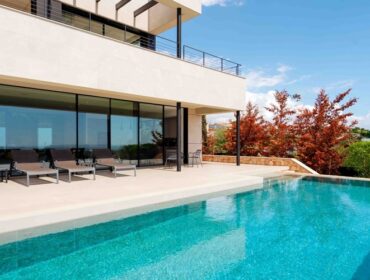 Contemporary sea & mountain view villa with rooftop pool for sale in sa cabaneta
