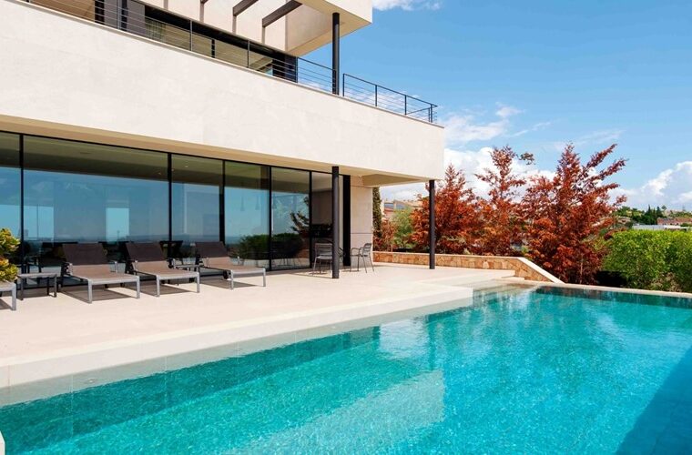 Contemporary sea & mountain view villa with rooftop pool for sale in sa cabaneta