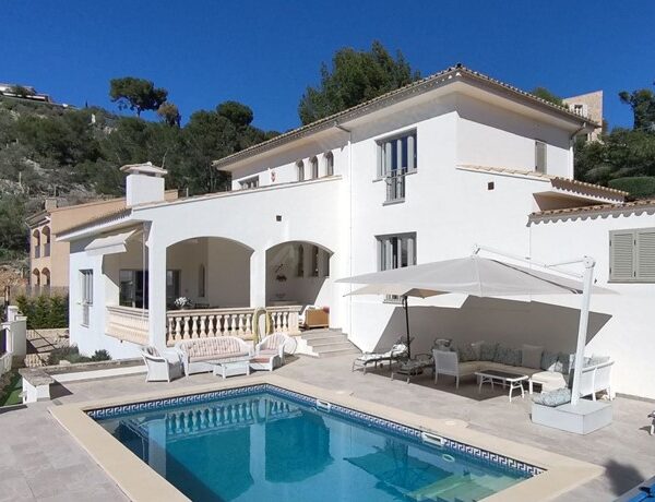 Private hillside villa with panoramic mountain and distant sea views for sale in calvià