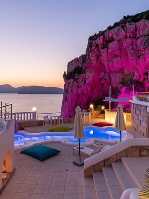 Cliffside villa with panoramic sea views and private beach access for sale in santa ponsa