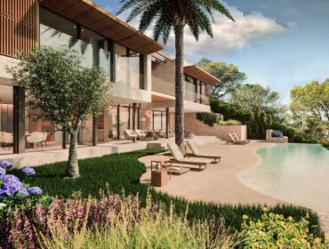 Contemporary townhouse for sale with garden and rooftop terrace in andratx