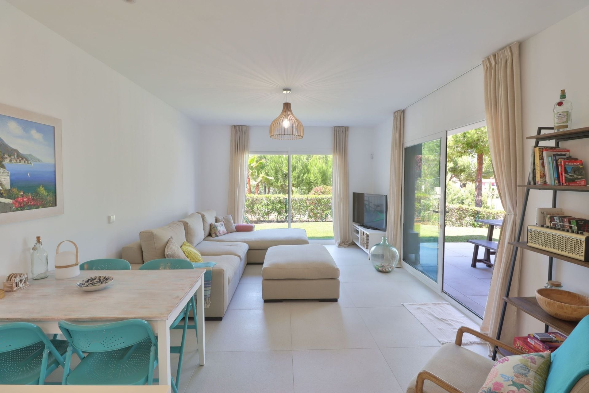 Contemporary ground floor garden apartment for sale in cala vinyes