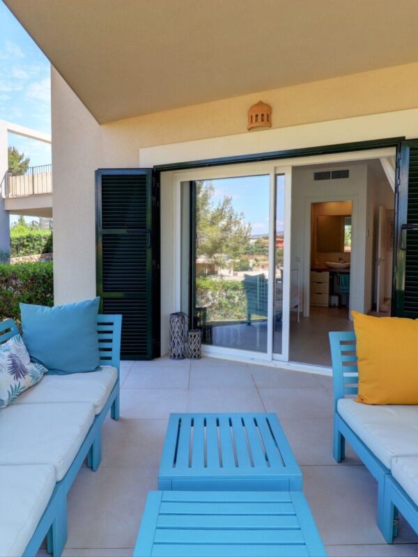 Contemporary ground floor garden apartment for sale in cala vinyes