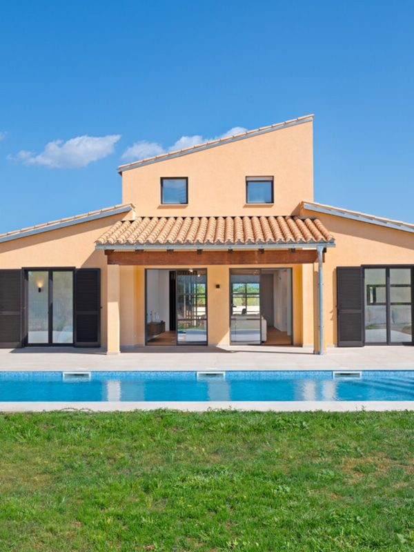 Architecturally-refined country house with vineyard views in santa maría del camí