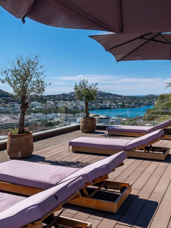 Cliffside villa with panoramic sea views and private beach access for sale in santa ponsa