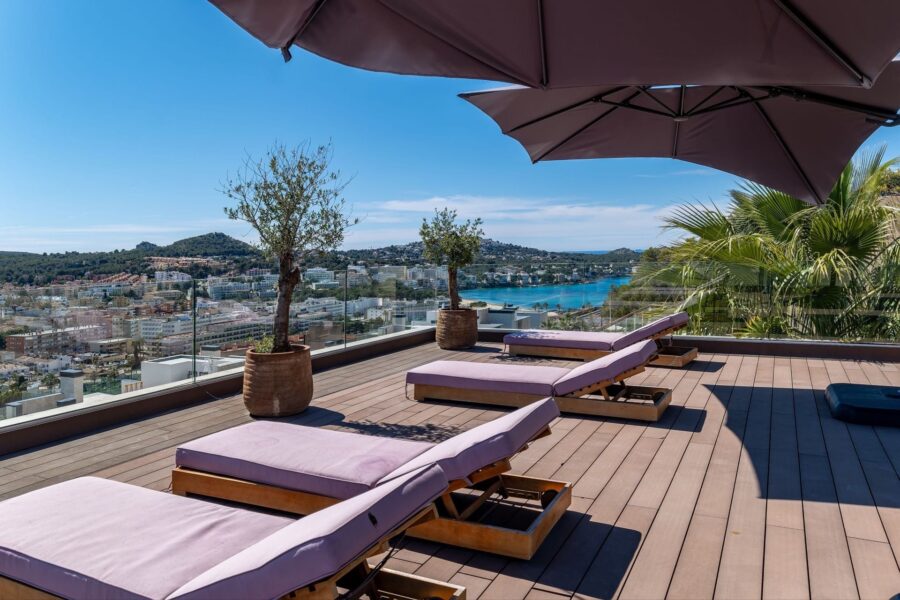 Cliffside villa with panoramic sea views and private beach access for sale in santa ponsa