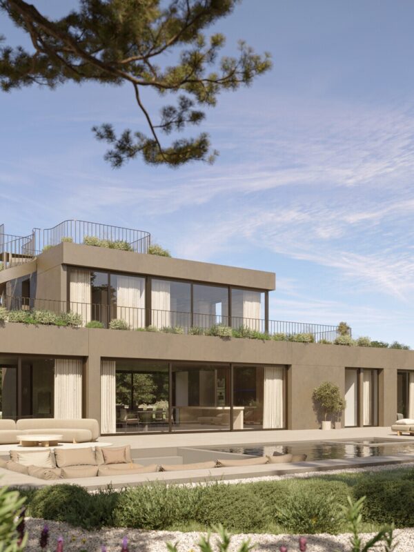 Contemporary five-bedroom villa with panoramic bay views in son gual