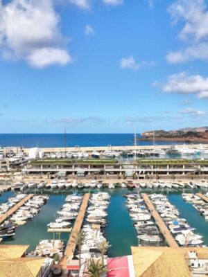 Renovated duplex apartment with marina views for sale in port adriano