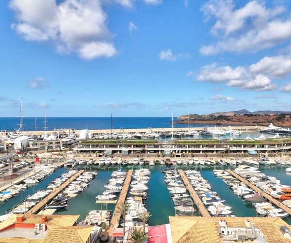 Renovated duplex apartment with marina views for sale in port adriano