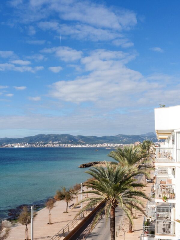Frontline three-bedroom apartment with panoramic bay vistas in el molinar