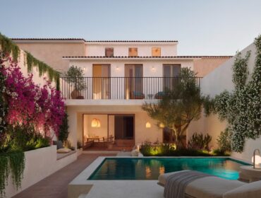 Six-bedroom architectural townhouse with private guest suite in pollensa