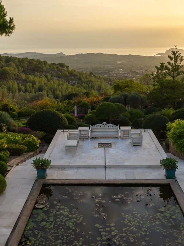 Mediterranean hilltop sanctuary with sweeping sea views and botanical gardens in calvià