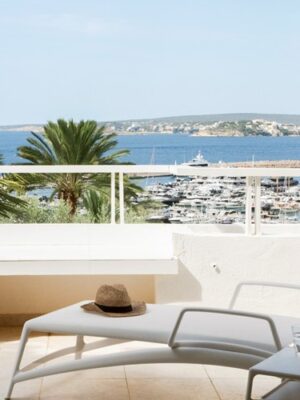 Two-bedroom coastal retreat with panoramic sea vistas in portals nous
