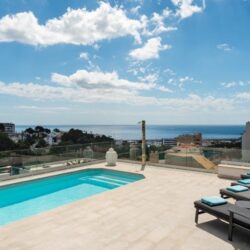 Modern three-bedroom penthouse with private rooftop pool in portals nous