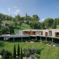 Secluded contemporary estate with mediterranean panoramas: villa for sale in bendinat
