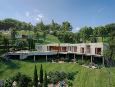 Secluded contemporary estate with mediterranean panoramas: villa for sale in bendinat