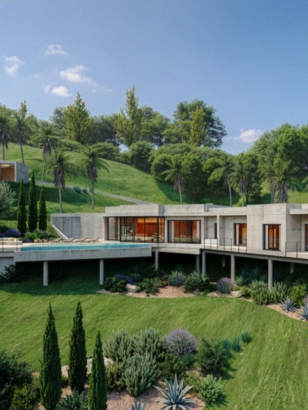 Secluded contemporary estate with mediterranean panoramas: villa for sale in bendinat