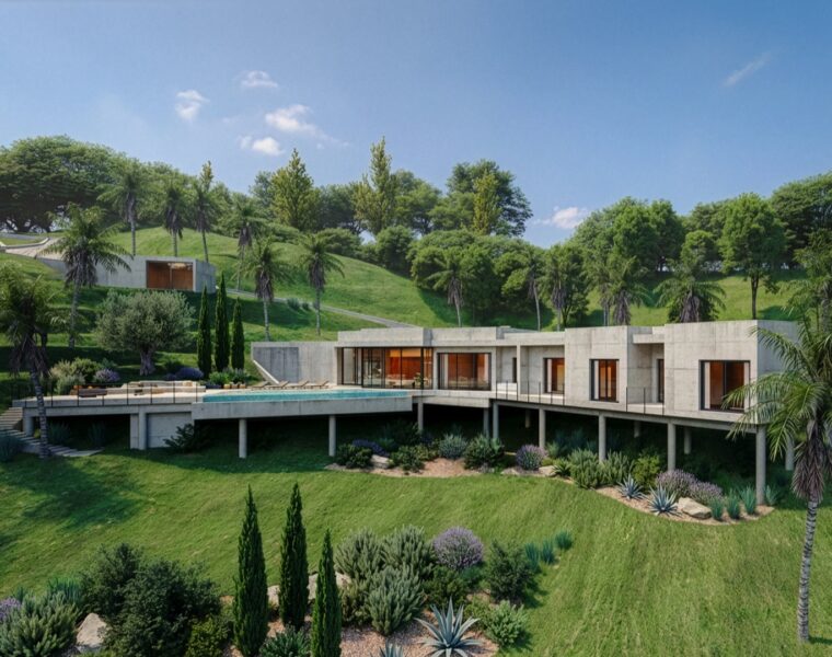 Secluded contemporary estate with mediterranean panoramas: villa for sale in bendinat