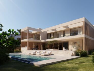 Contemporary five-bedroom architectural villa with private pool in calvià
