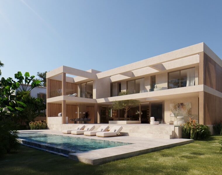 Contemporary five-bedroom architectural villa with private pool in calvià