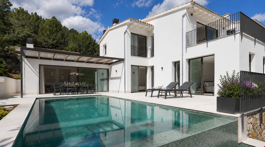 Contemporary designer villa with mountain vistas for sale in esporles