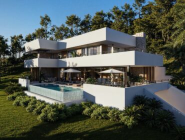 Contemporary four-bedroom villa with panoramic vistas near esporles