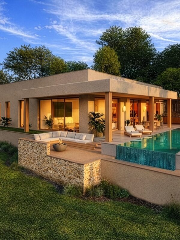 Grand architectural villa with expansive grounds in palma