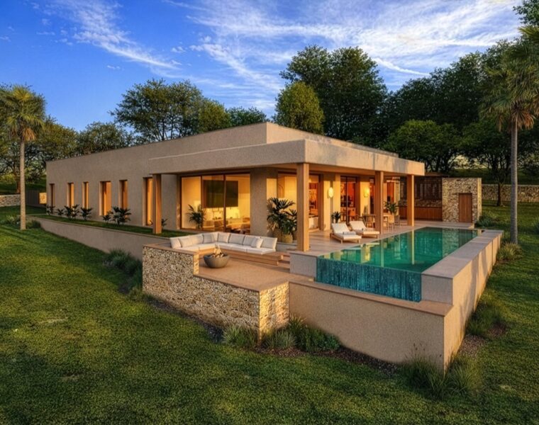 Grand architectural villa with expansive grounds in palma