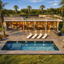 Modernist villa project with building license in son gual near palma