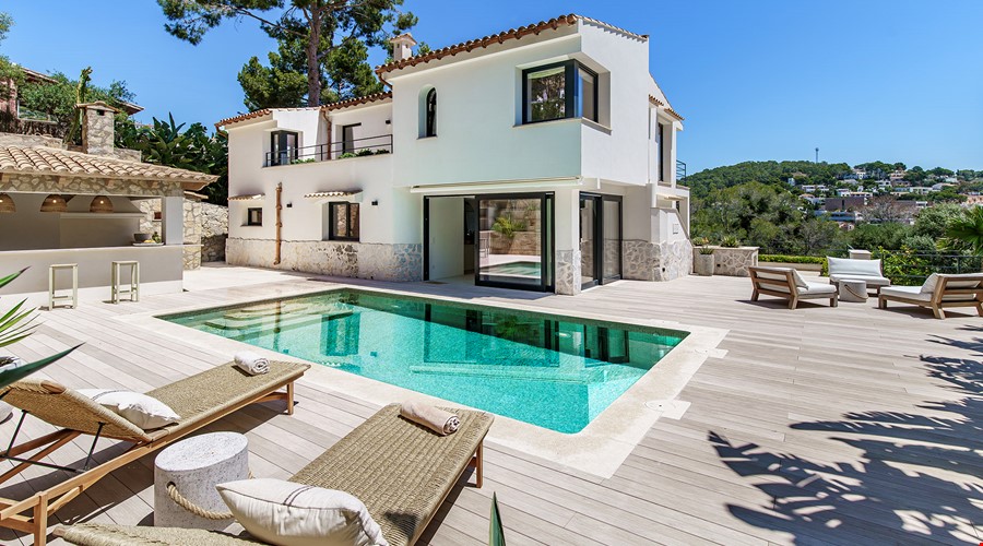 Contemporary sea-view villa with pool and sauna in portals nous