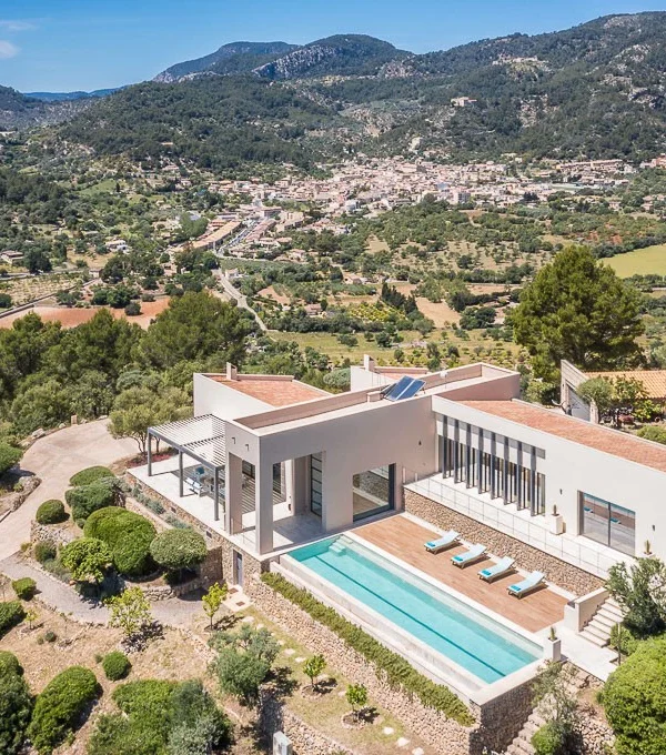 Sustainable designer finca with breathtaking sea vistas near campanet