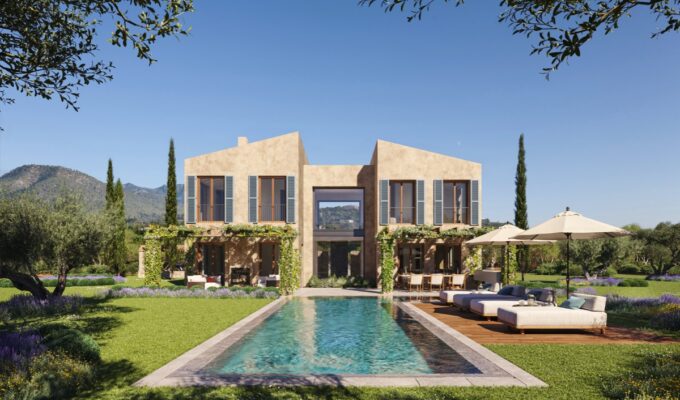 Exquisite four-bedroom new build villa with expansive grounds in santa maría del camí
