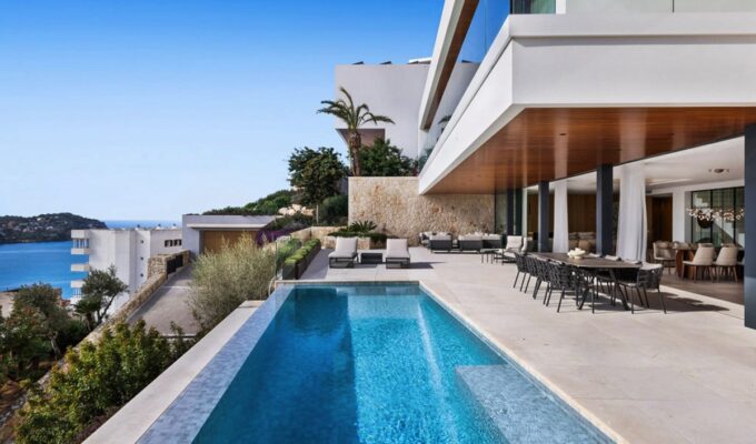 Contemporary architectural masterpiece with panoramic mediterranean vistas for sale in santa ponsa