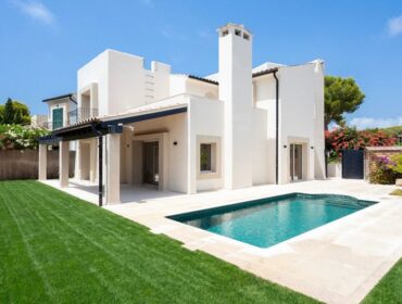 Stylish contemporary villa with private pool and golf course views in santa ponsa