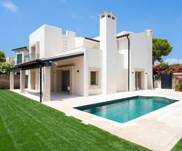 Stylish contemporary villa with private pool and golf course views in santa ponsa