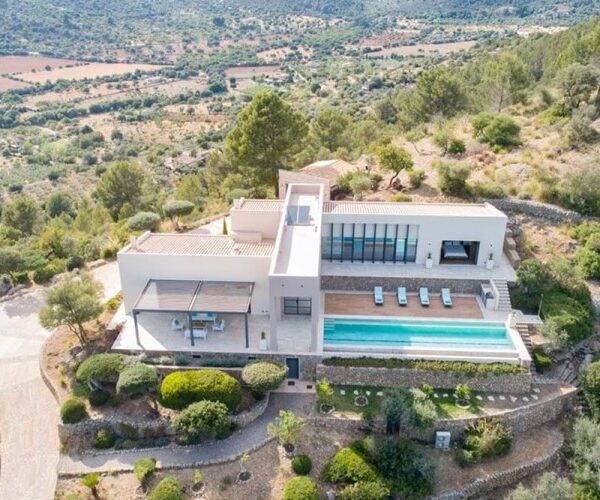 Sustainable designer finca with breathtaking sea vistas near campanet