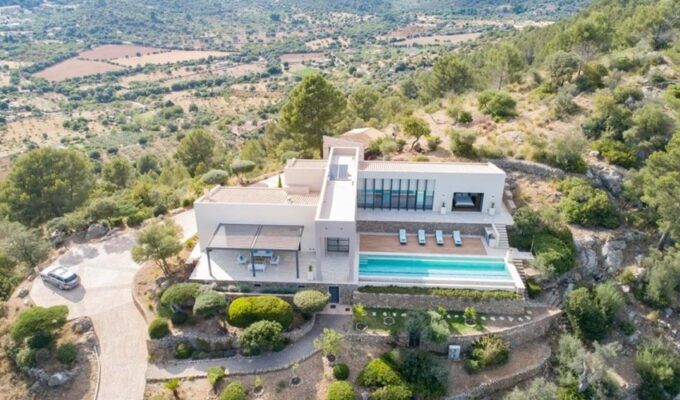 Sustainable designer finca with breathtaking sea vistas near campanet