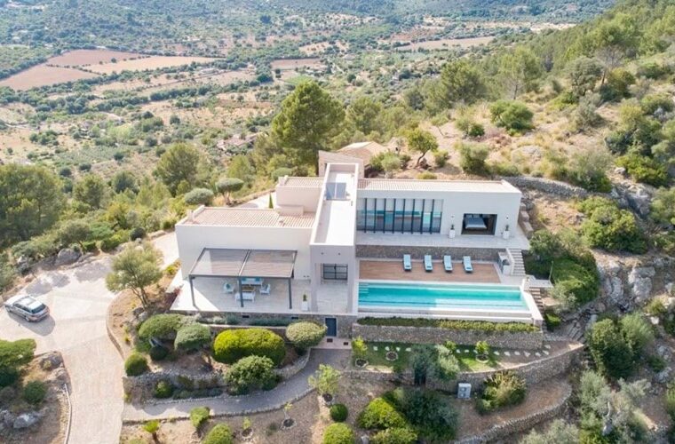 Sustainable designer finca with breathtaking sea vistas near campanet