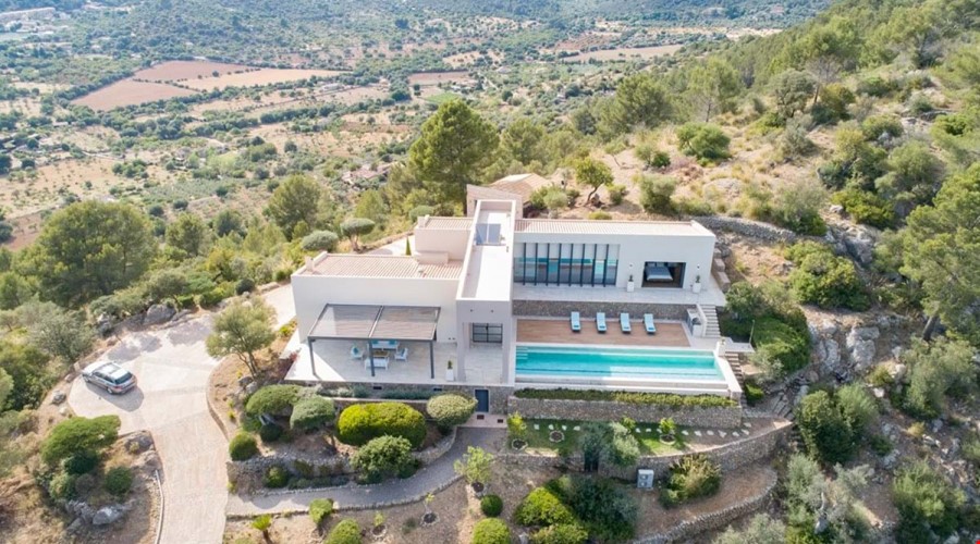 Sustainable designer finca with breathtaking sea vistas near campanet