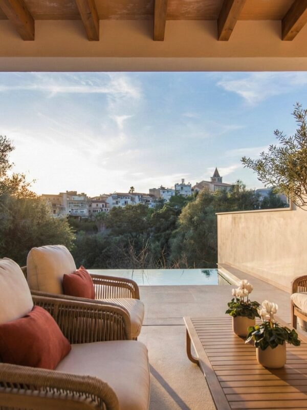 Newly built designer townhouse with tramuntana views for sale in campanet