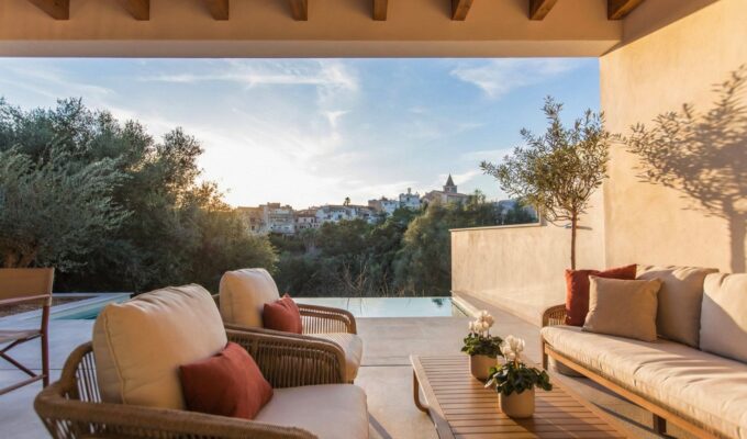 Newly built designer townhouse with tramuntana views for sale in campanet