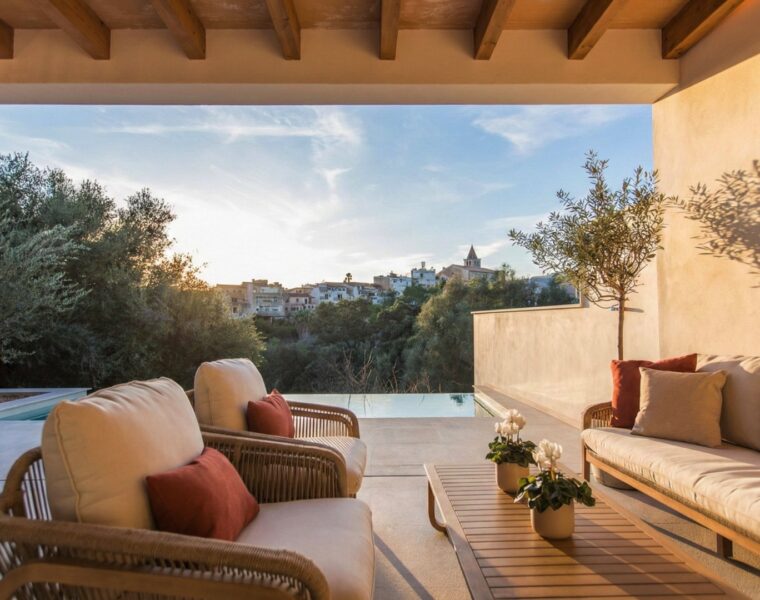 Newly built designer townhouse with tramuntana views for sale in campanet