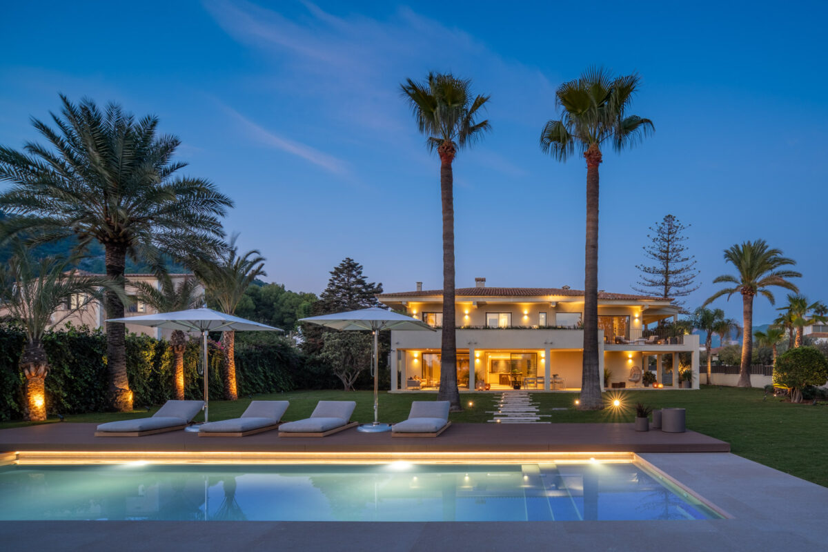 Contemporary designer villa with private spa for sale in Sa Font Seca, Bunyola