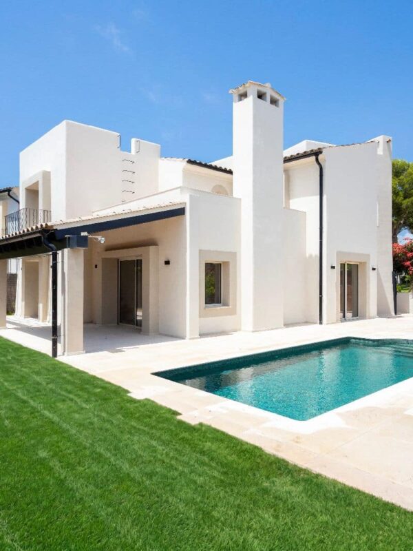 Stylish contemporary villa with private pool and golf course views in santa ponsa